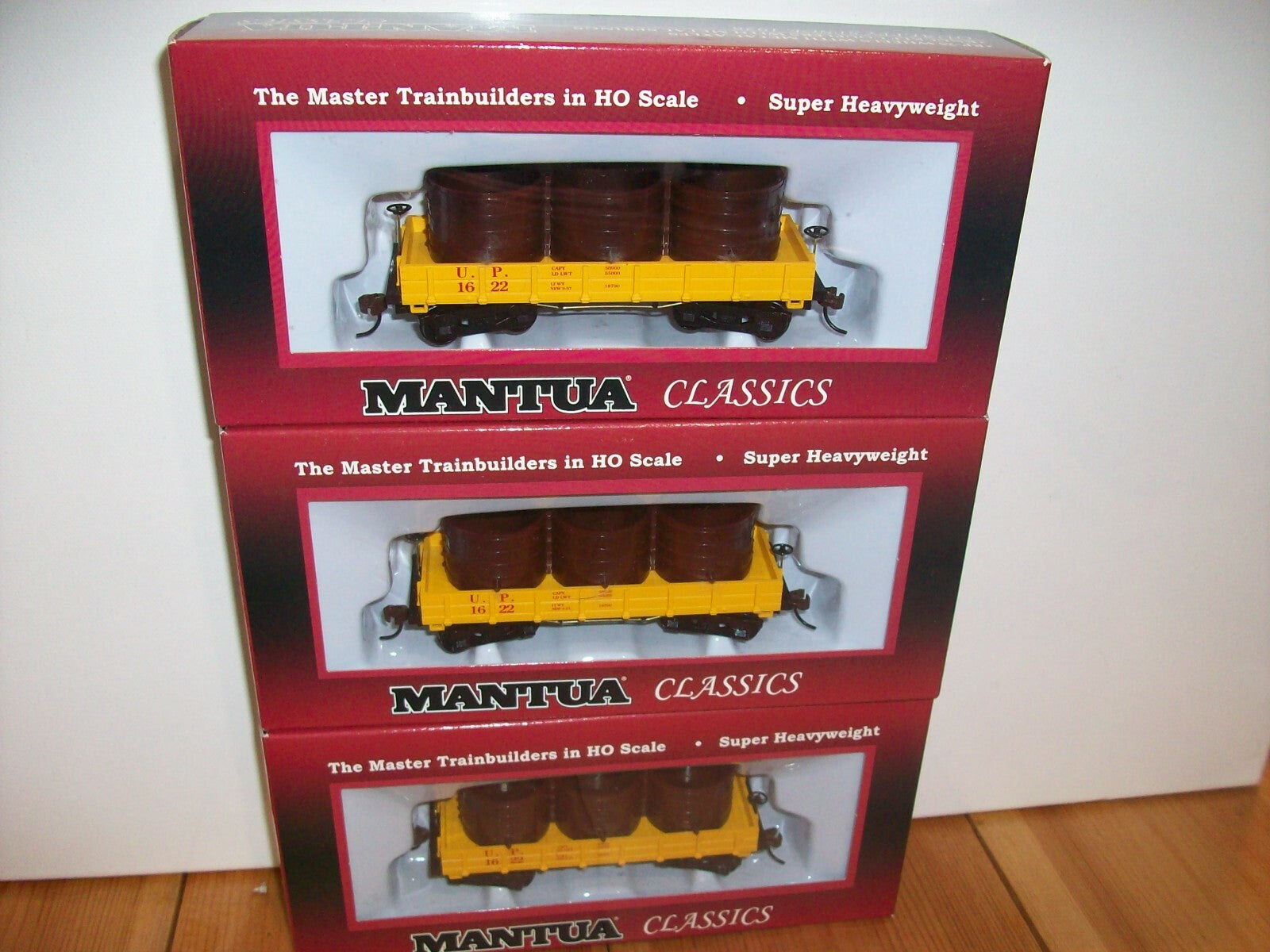 HO Scale (3)Mantua 723003 1860 Water Cars "Union Pacific" Lot#0642