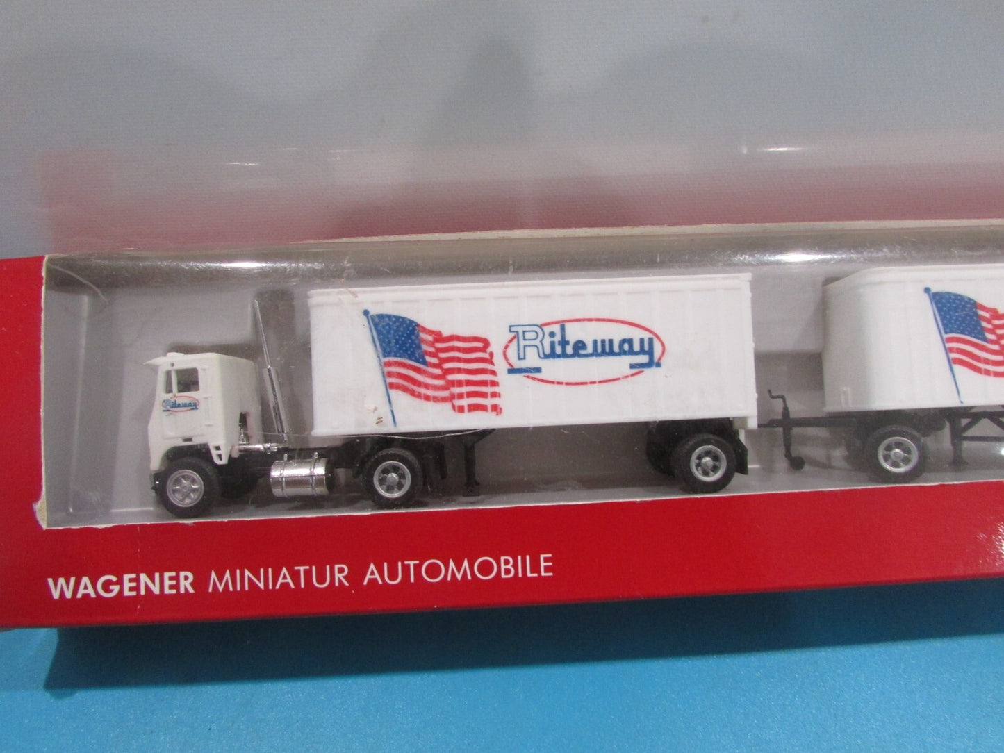 HO Scale Herpa Tractor + 27' Twin Trailer Rite Way Truck  Lot#2304