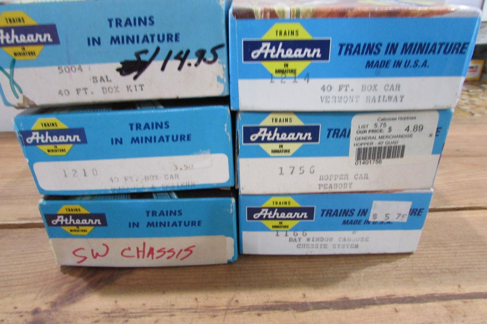 Ho Scale Athearn (6) Assorted Freight Cars RTR Lot#4219