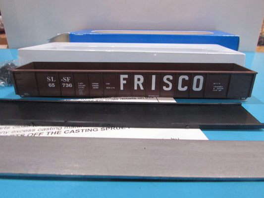 HO Scale E&C Shops 52'-6" Mill Gondola Smooth Side FRISCO #65736 Lot#1930
