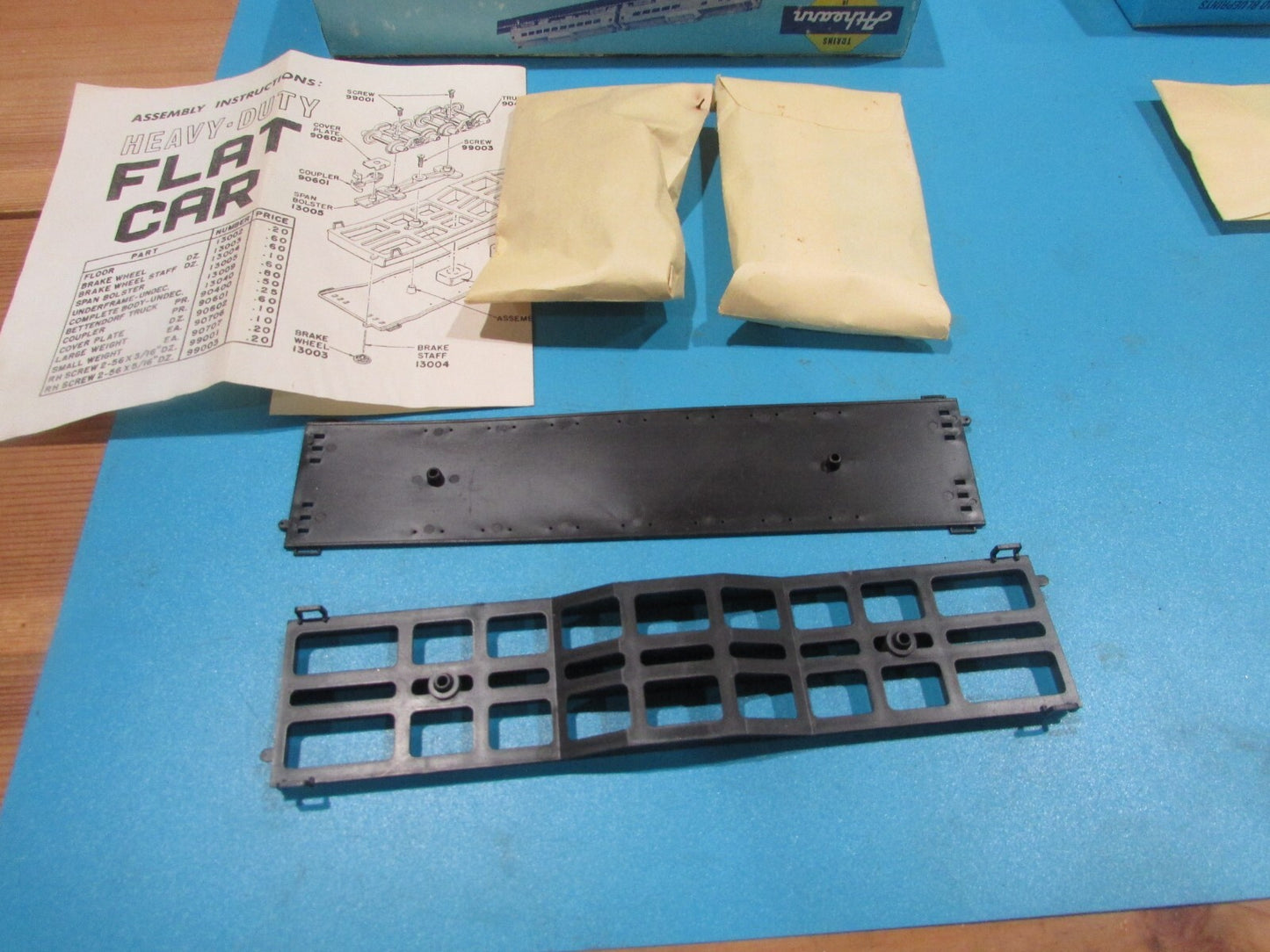 HO Scale Athearn (2) Flat Cars Undecorated Lot#1880