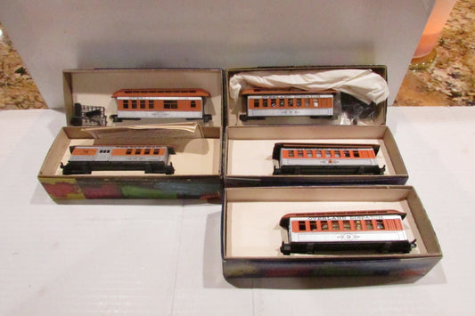 Ho Scale Roundhouse (5) 34' Overton Passenger Cars Kits "Overland" Lot#3383