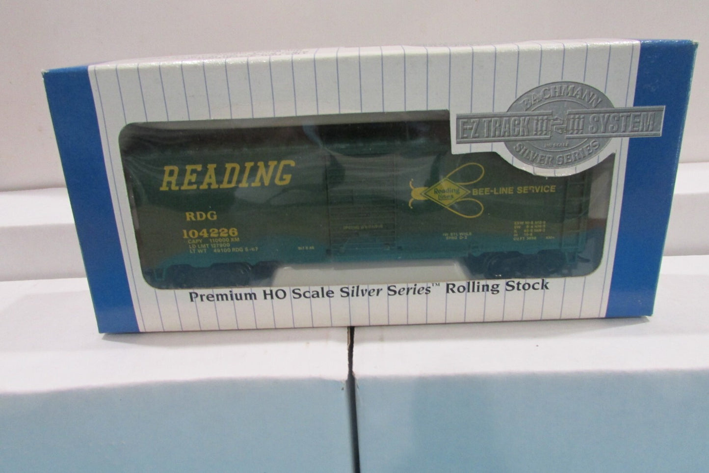 HO Scale Premium (3) Bachmann Silver Series 17010 40' Box Car READING Lot#4049