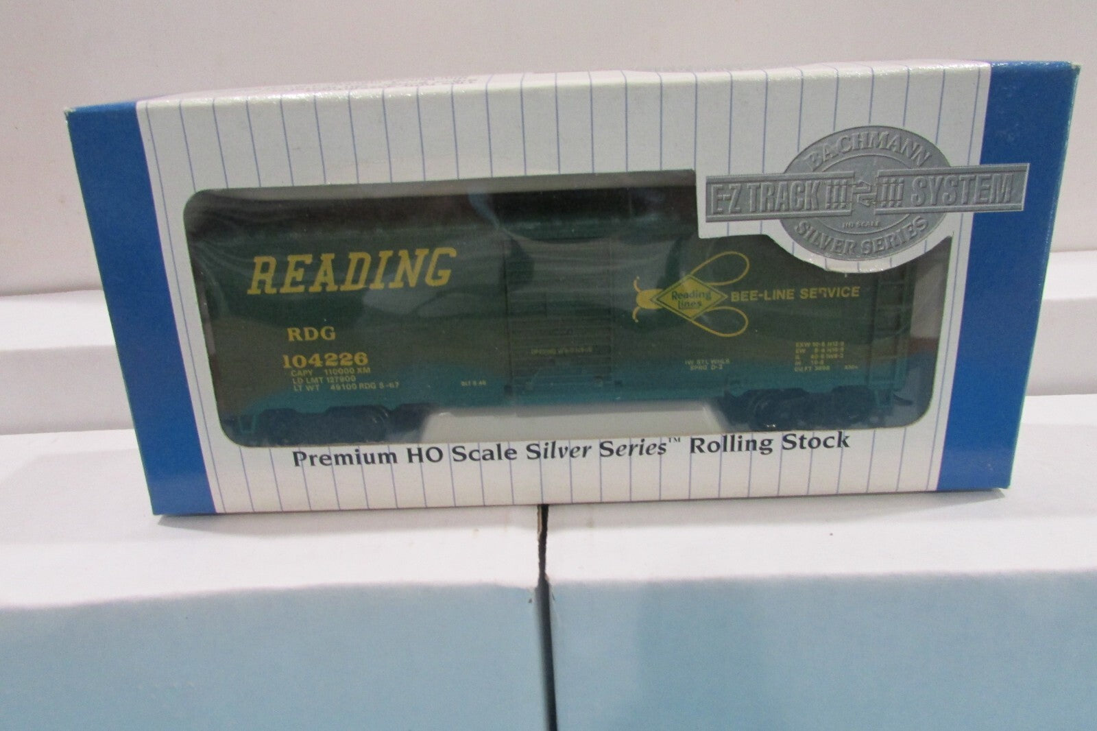 HO Scale Premium (3) Bachmann Silver Series 17010 40' Box Car READING Lot#4049