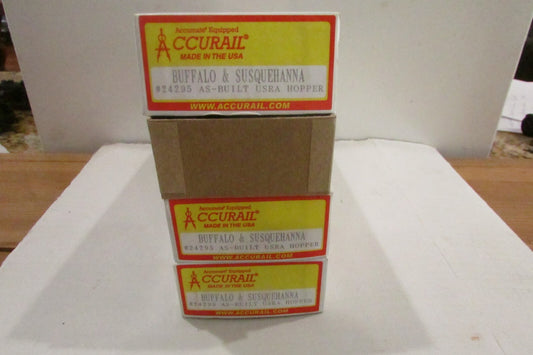 Ho Scale Accurail 24295 Buffalo & Susquehanna USRA Twin Hopper 3Car Set Lot#3422