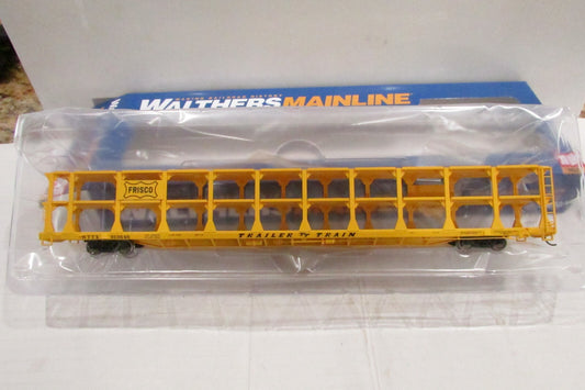 HO Scale Walthers 910-8210 89' Tri-Level Open Auto Rack Frisco #913646