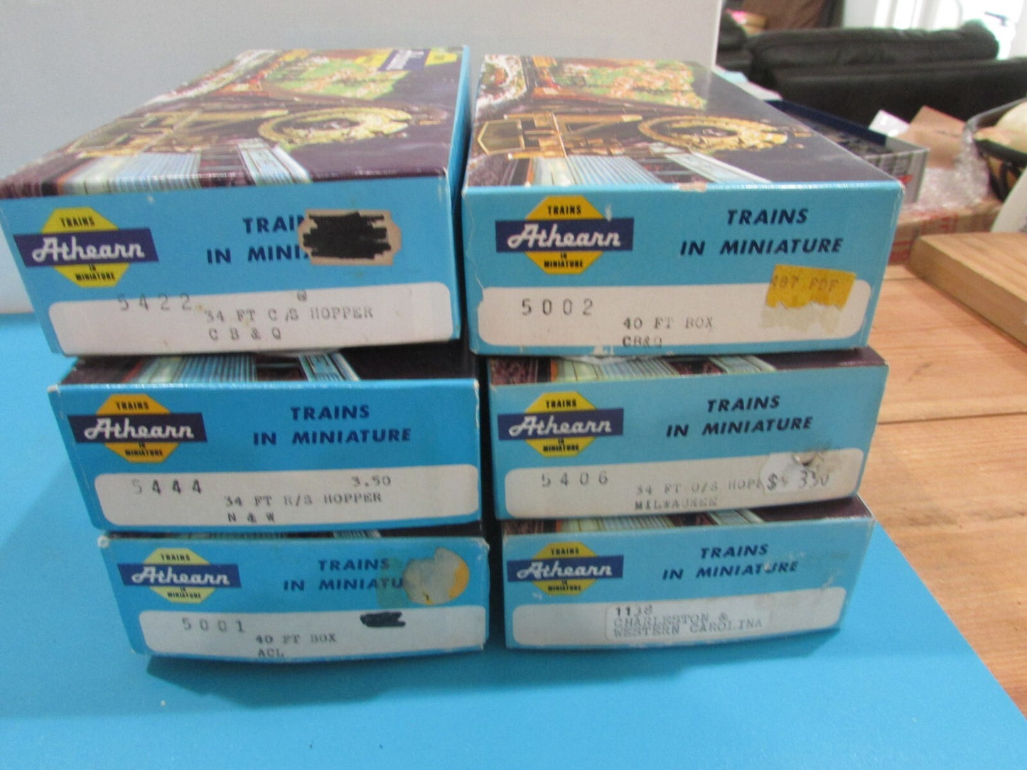 HO Scale Athearn (6) Assorted Box Casr Kits Lot#1488