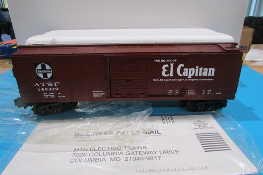 O SCALE MTH 30-7431  Santa Fe " El Capitan" BoxCar Lot#0677