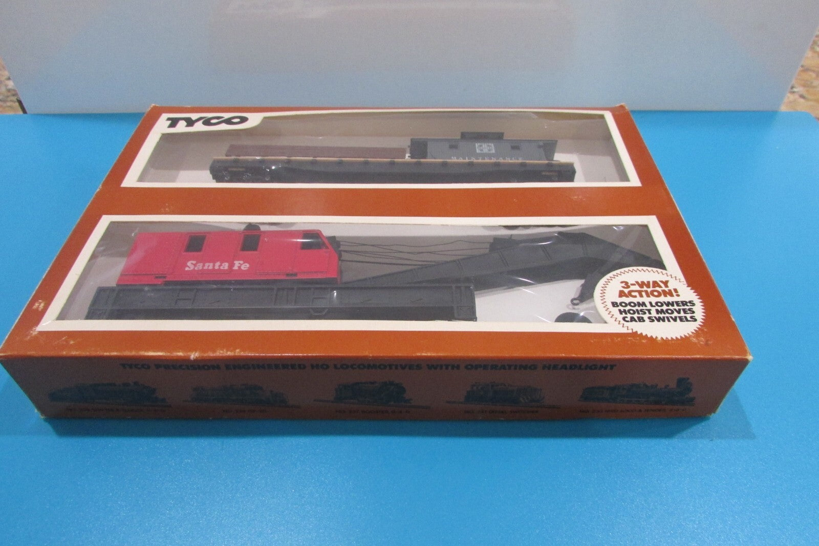 Ho Scale Tyco 932:800 Operating Crane Car Boom Tender #932  Santa Fe Lot#0709