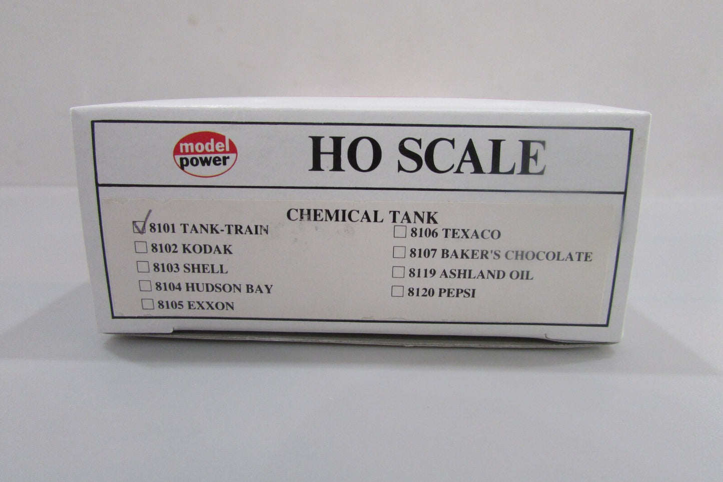 HO Scale Model Power 8101 Tank-Train 40' Chemical Tank Car