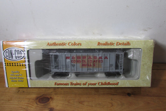 HO Scale Con-Cor 01-97009 Airslide Covered Hopper Nebraska Consolidated Lot#3867