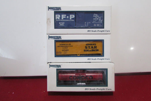 HO Scale Assorted (3) Industrial Rail Freight Car Lot#1497
