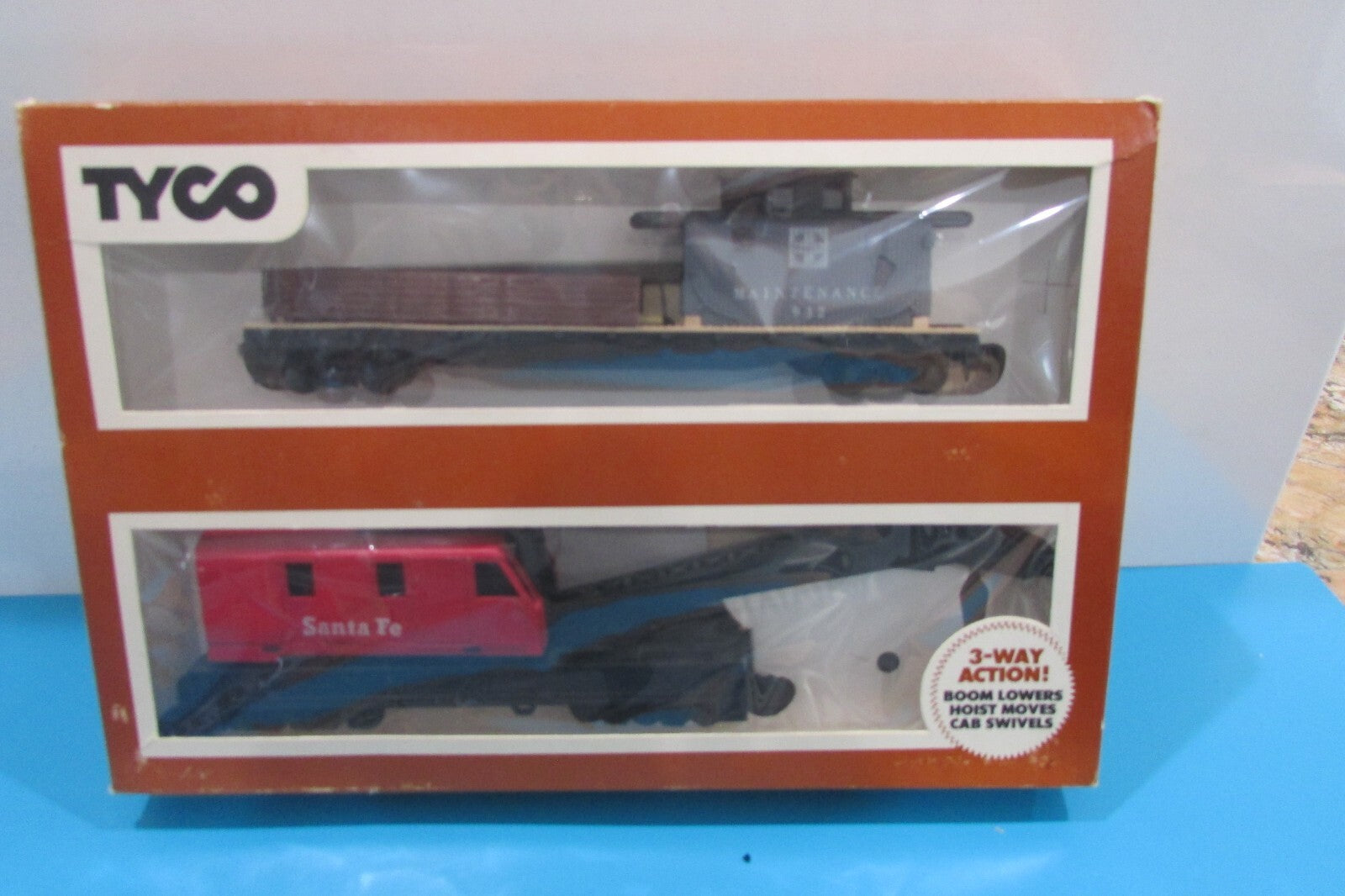 Ho Scale Tyco 932:800 Operating Crane Car Boom Tender #932  Santa Fe Lot#0709