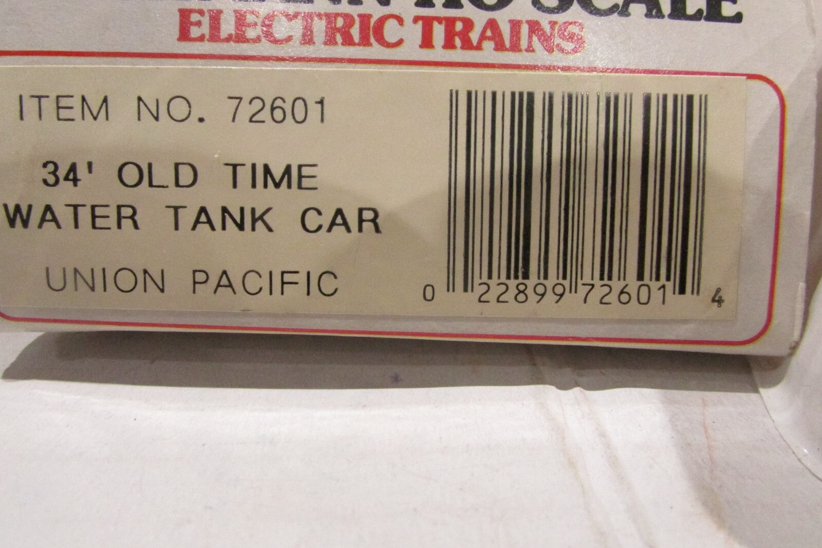 Ho Scale Bachmann 72601 34' Old Time Water Tank Car Union Pacific R.R.