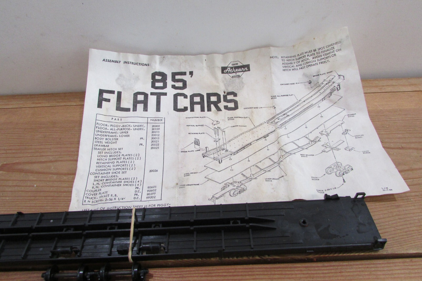 HO Scale Athearn 85ft AP Flat Car Undecorated   Lot#4729