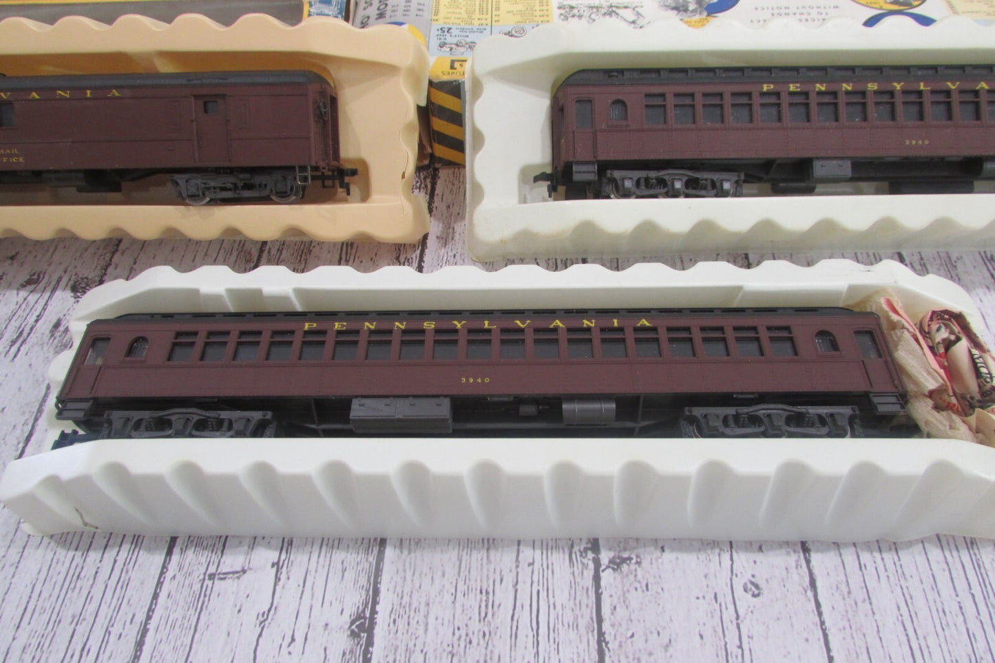 HO Scale AHM/Rivarossi (3) Assorted Passenger Cars Pennsylvania Lot#3294