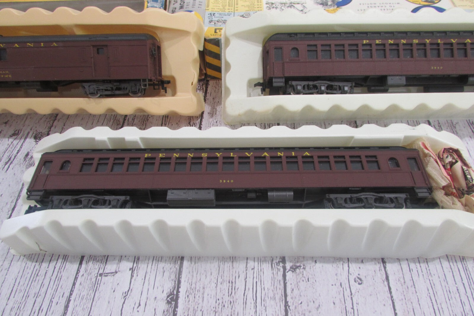 HO Scale AHM/Rivarossi (3) Assorted Passenger Cars Pennsylvania Lot#3294