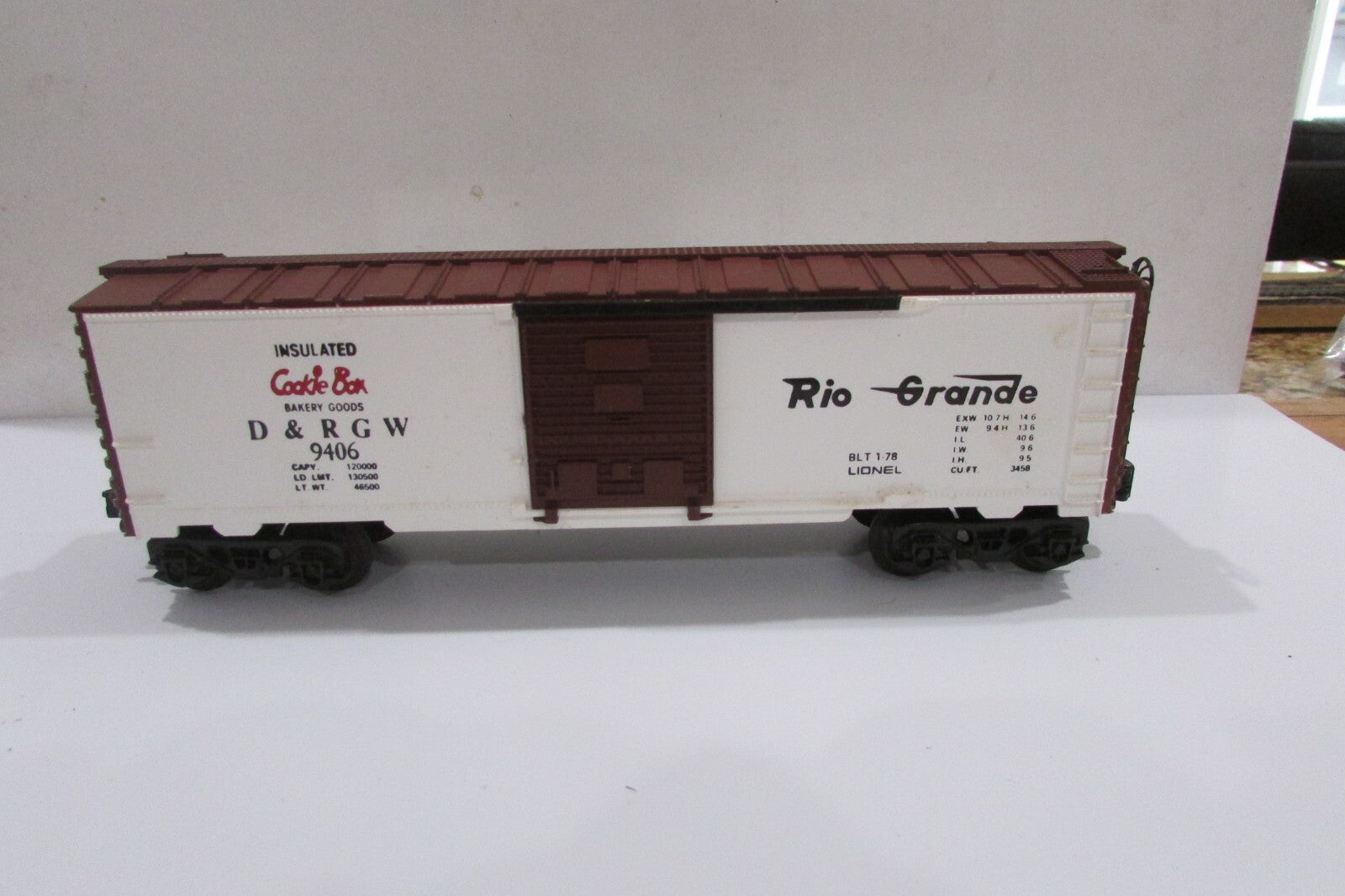 O Gauge Lionel (3) Assorted Box Cars Denver & Rio Grande Lot#3925