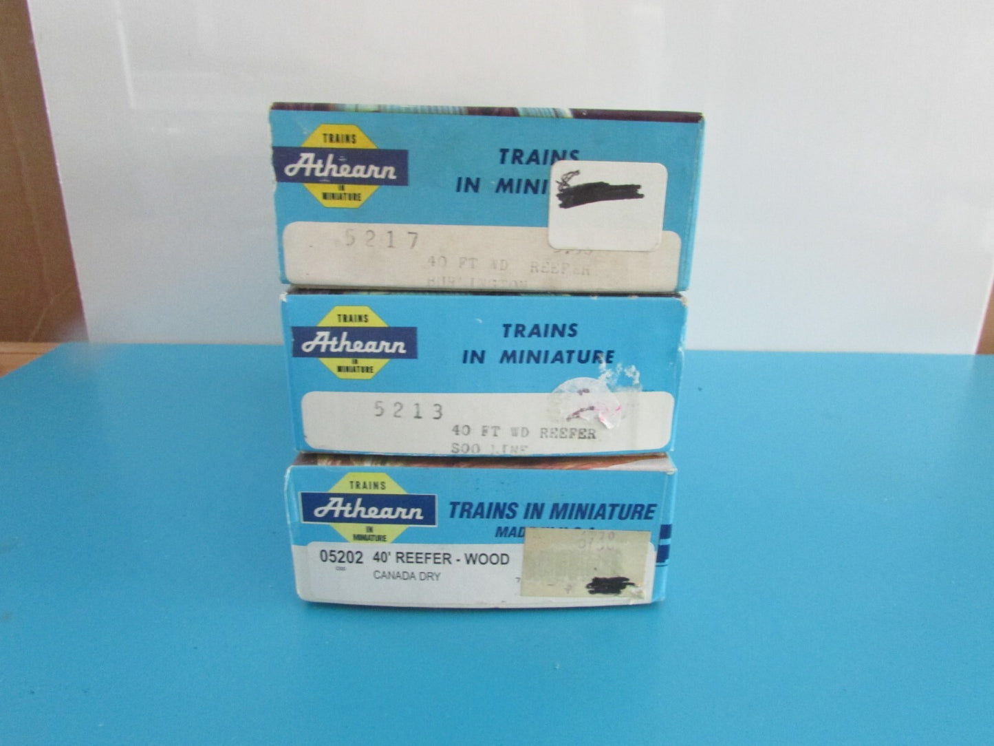 HO Scale Athearn (3) Assorted Freight Reefer Cars  Lot#0862