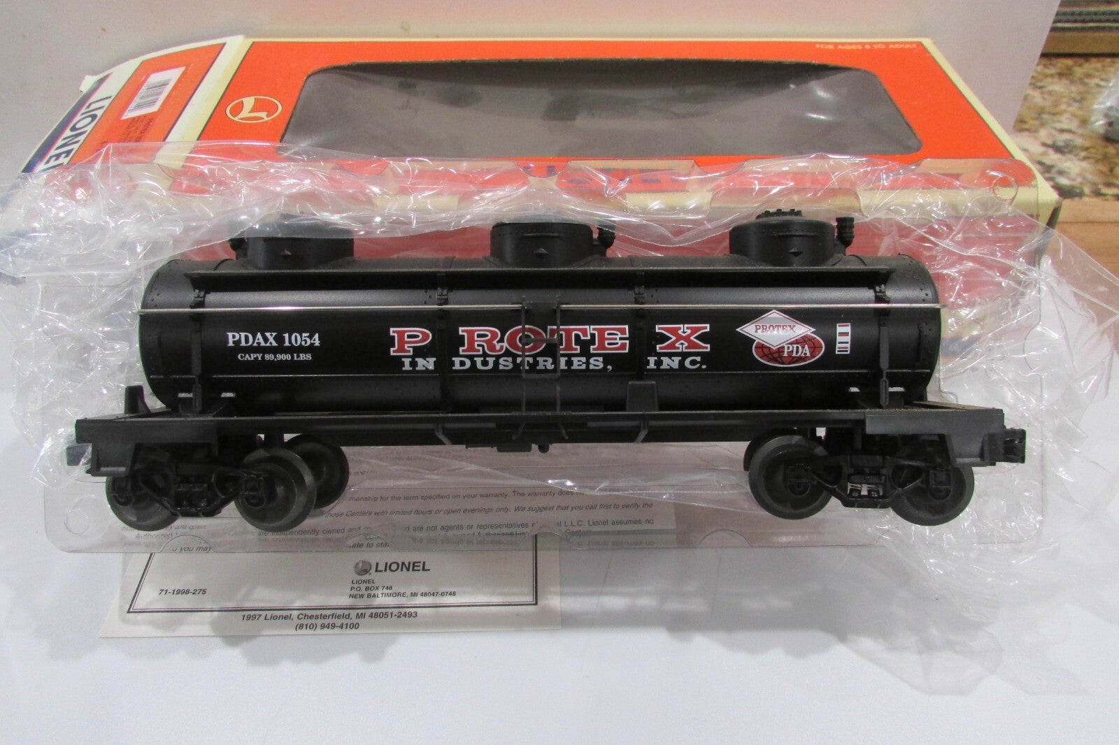 O Gauge Lionel 6-26119 Protex 3MD Tank Car