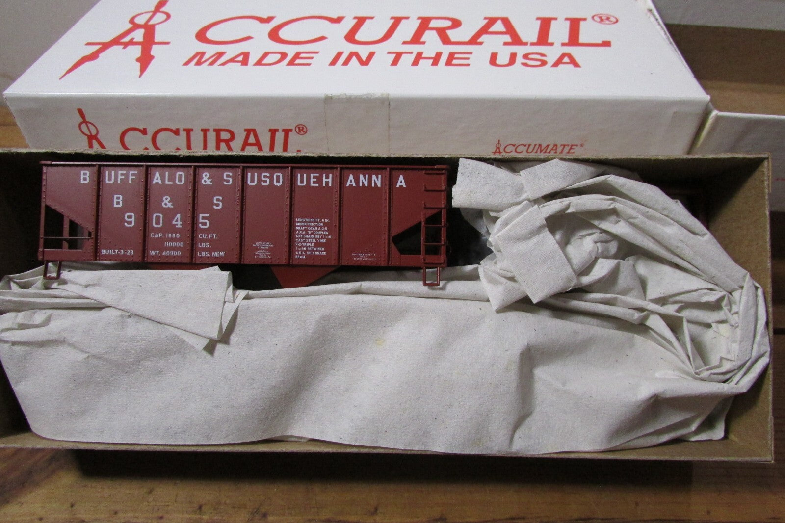 HO Scale Accurail 24295 (3) As-Built USRA Hopper Buffalo & Susquehanna Lot#3736