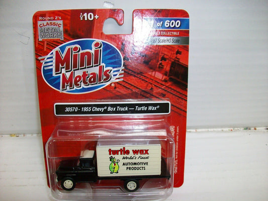  HO Classic Metal Works #30570 1955 Chevrolet Box-Body Delivery Truck-Turtle Wax