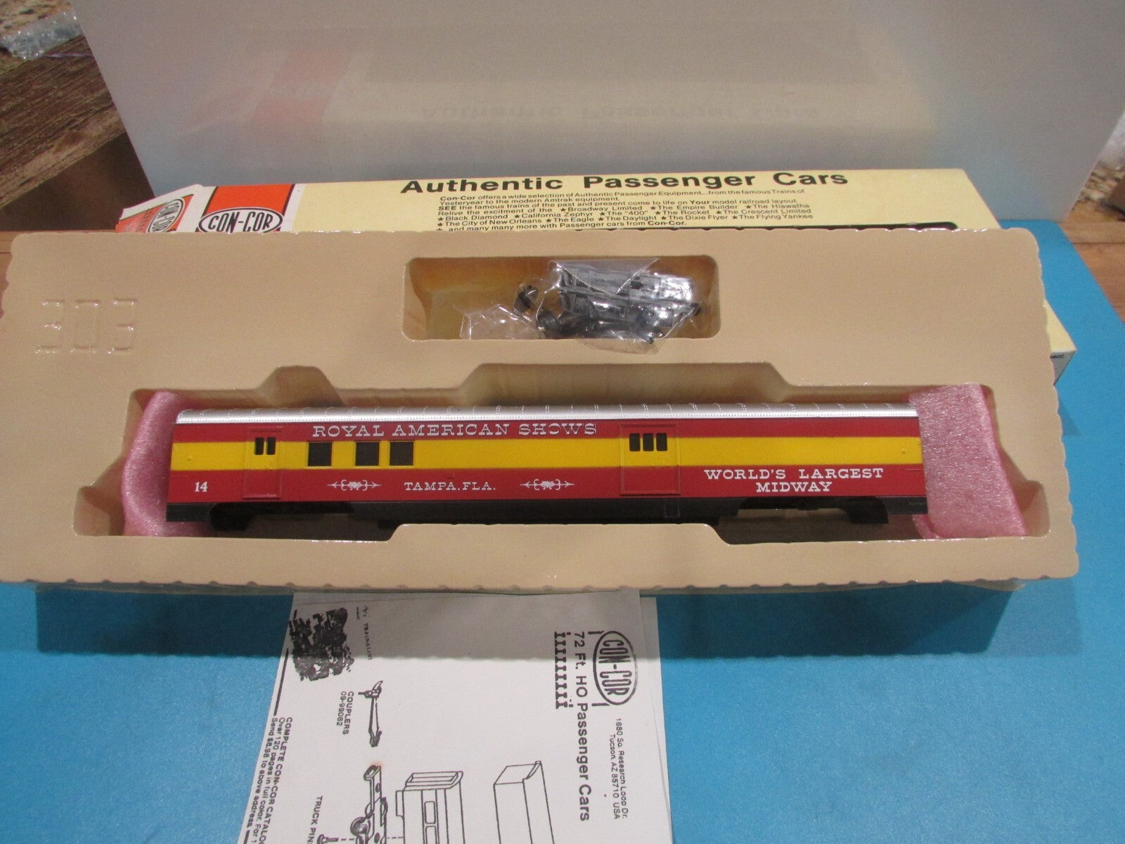 HO Scale Con-Cor Assorted Passenger Cars Kit Royal American Show Lot#1952