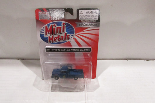 Ho Scale/1:87 Scale  Classic Metal Work 30424 60' Ford 1/2 Ton Pu Santa Fe RR