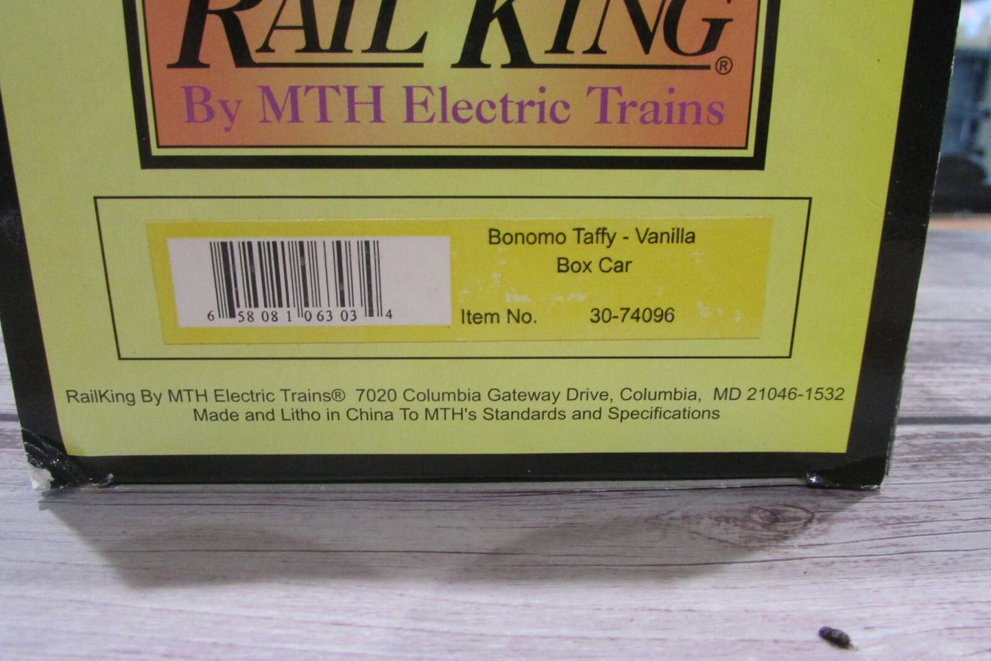 O SCALE MTH 30-74096 Bonomo Taffy-Vanilla Box Car Lot#2981
