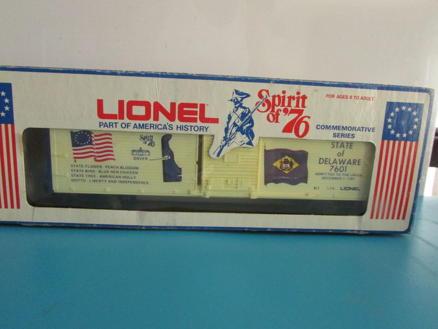 O SCALE 6-7601 Lionel Delaware Box Car "Spirit of' 76" Lot#0795