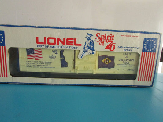 O SCALE 6-7601 Lionel Delaware Box Car "Spirit of' 76" Lot#0795