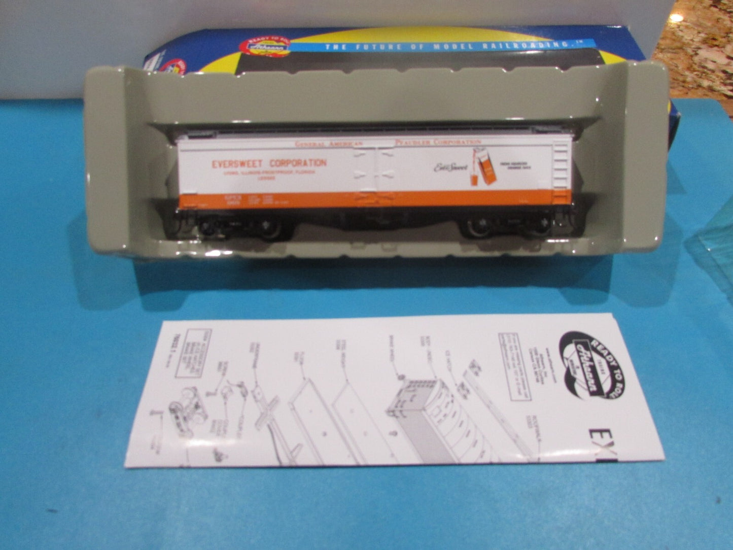 HO Scale Athearn 92594 50' Express Reefer Ever Sweet GPEX#968 Lot#2173
