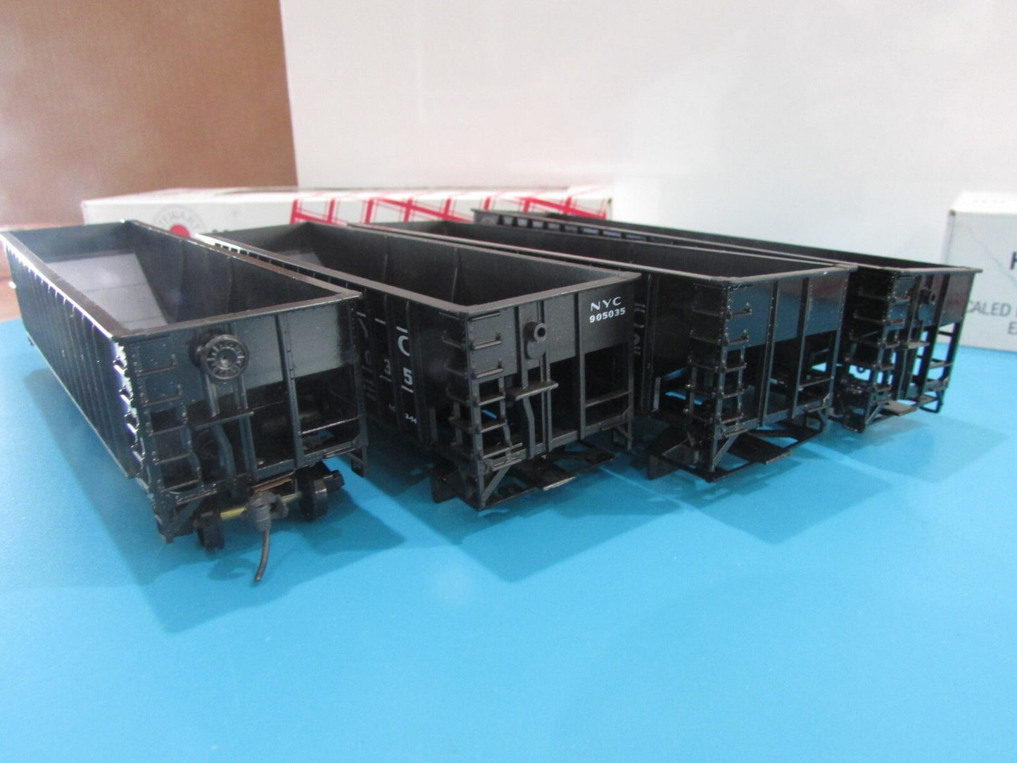 HO Scale Stewart Hobbies (4) Fishbelly 55Ton  Hooper Cars NYC Lot#0882
