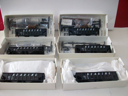 HO Scale (6)Walthers 36' Rib Side Hoppers "READING"Lot#4114