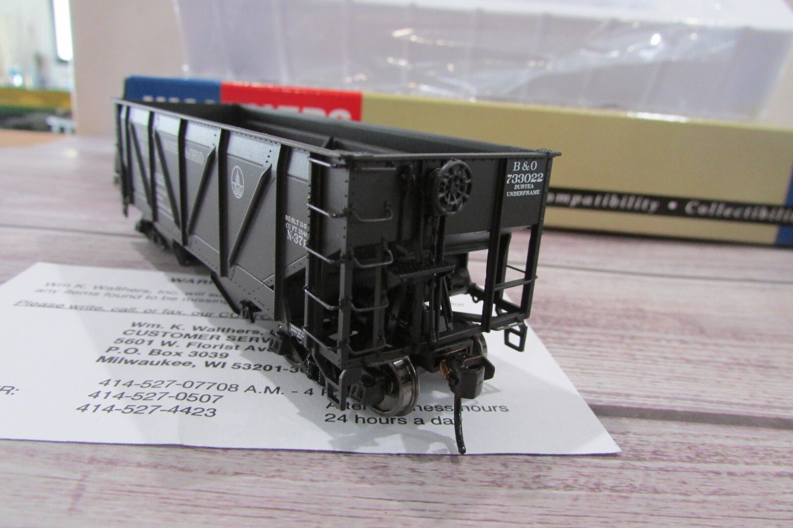 HO Scale Walthers (3) 2Bay Open Hopper Baltimore & Ohio (B&O) Lot#3016