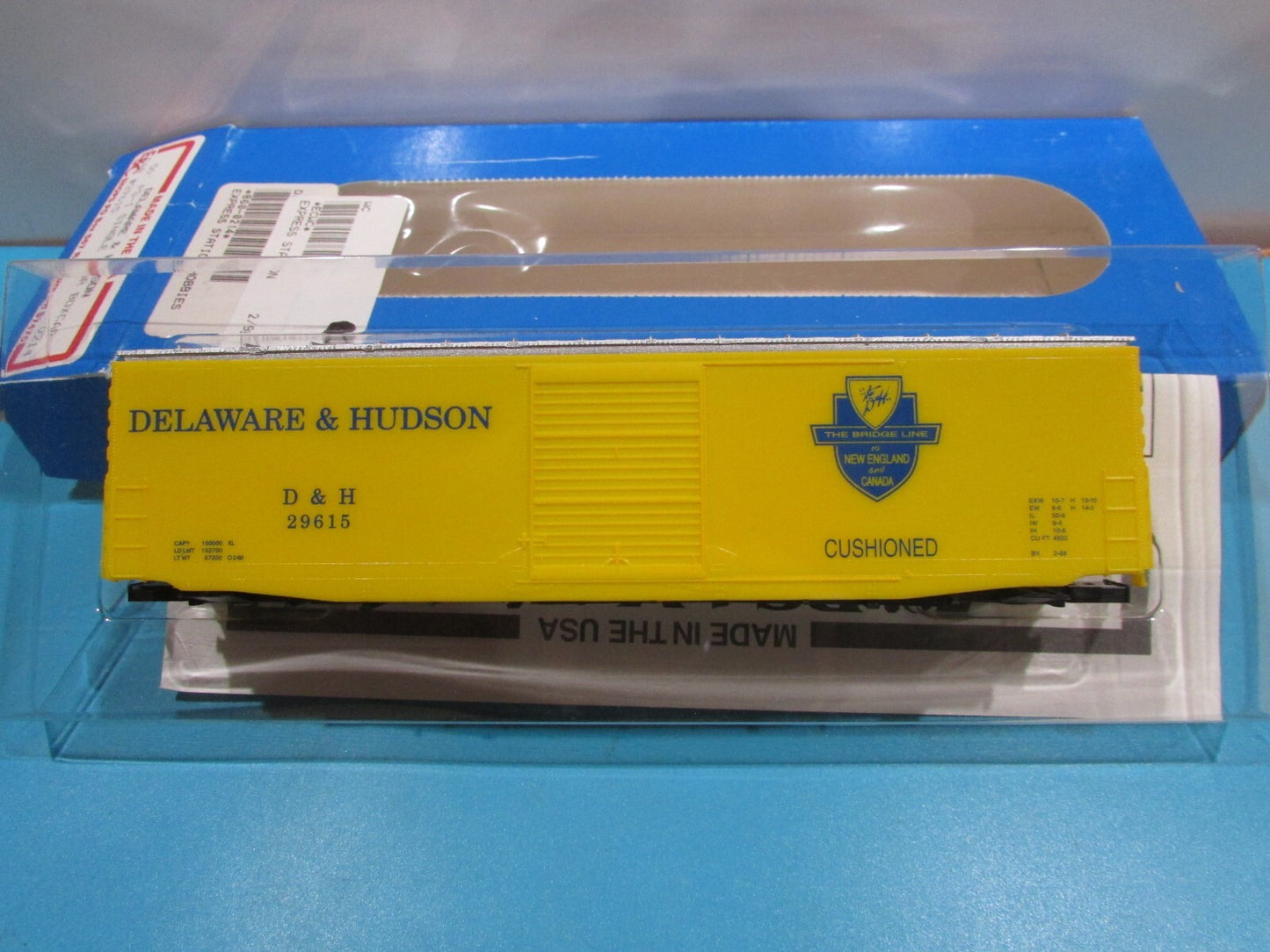HO Scale E&C 0214 50' PS1 Single Door Boxcar Delaware & Hudson Lot#1346