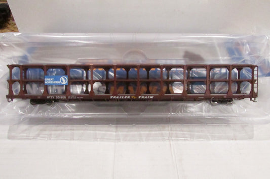 HO Scale Walthers (2)910-8209,8210 89' Tri-Level Open Auto Rack Great Northern