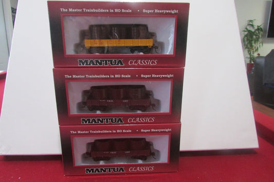 HO Scale (3) Assorted Mantua 1860 Wooden Freight Car Lot#4119