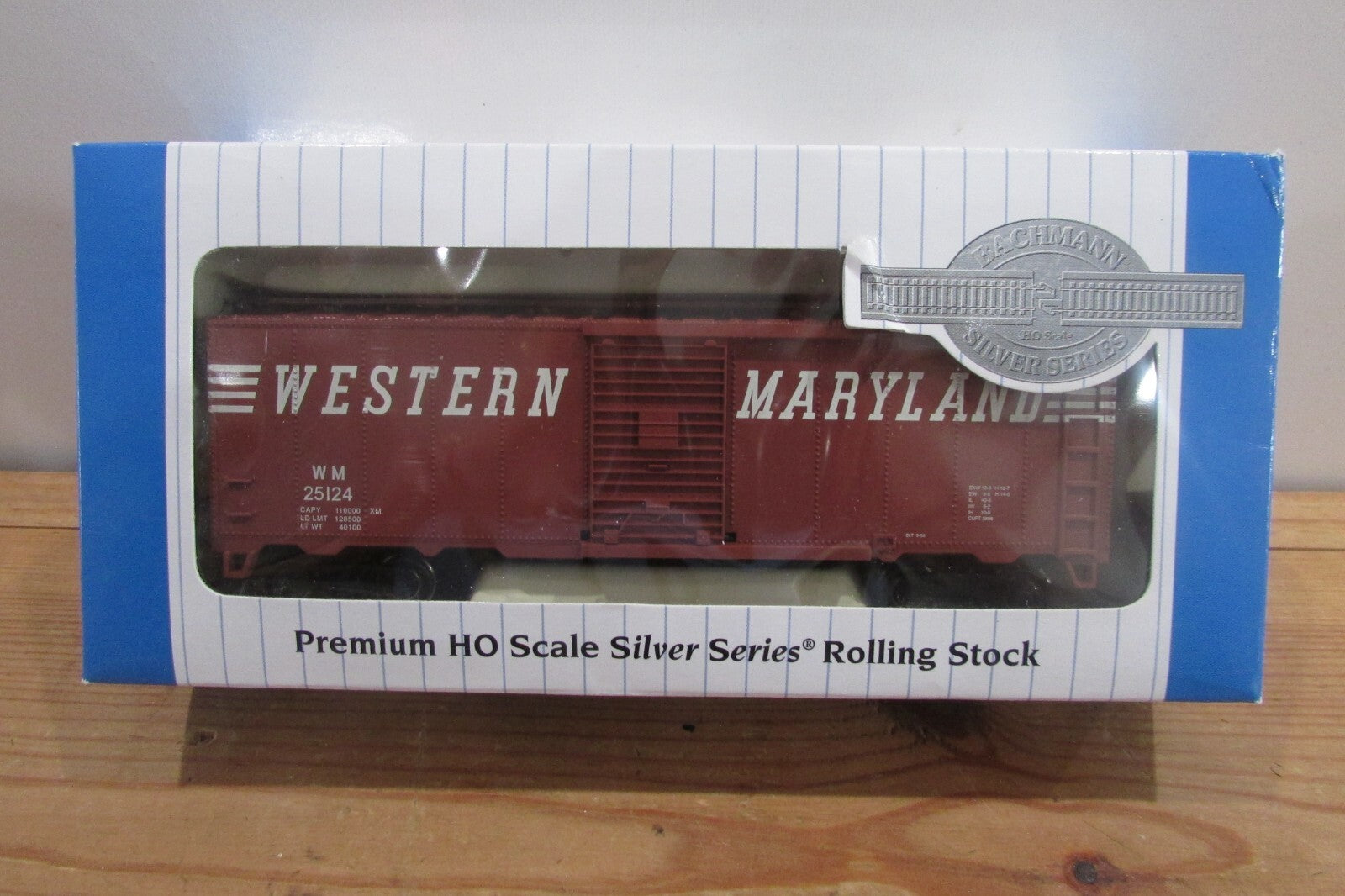 HO Scale Bachmann 17041 40' Box Car Western Maryland #25124