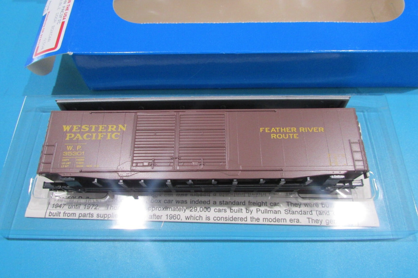 HO Scale E&C Shop (3) Western Pacific  Double Door Box Cars Lot#2486