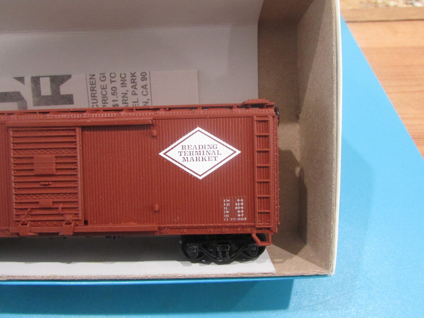 HO Scale Athearn (4)  5230 40ft Wood Box Reading Terminal Car Kits Lot#2107