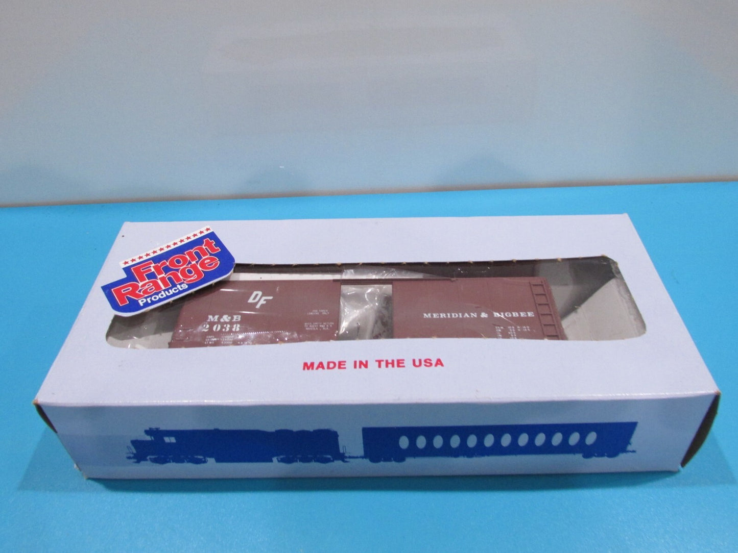 HO Scale Front Ranger Products 2038  M & B RR 40'Boxcar Lot#4105