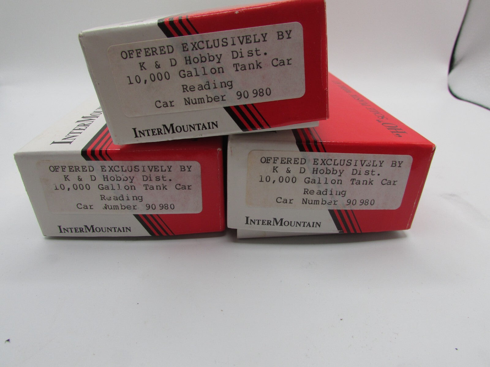 HO Scale InterMountain (3) 10,000 Gallon Tank Car Kits READING Lot#4817