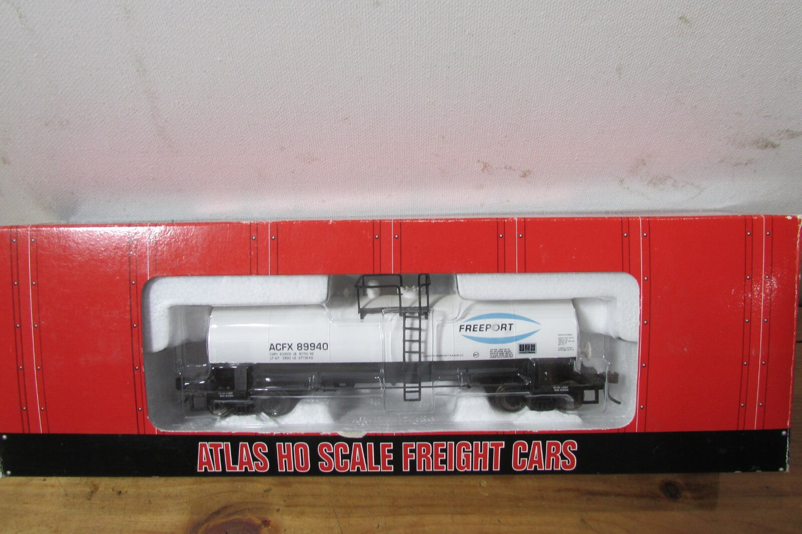 HO Scale Atlas 1710-2 ACFX Freeport Kaolin Tank Car #89940 Lot#4128