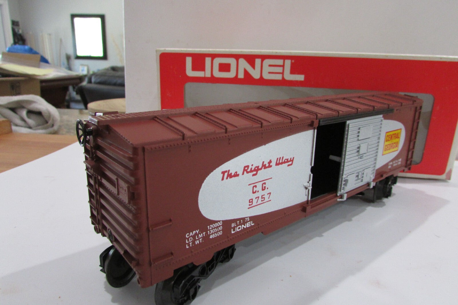 O Gauge  Lionel 6-9757 Central Georgia Box Car Lot#2828
