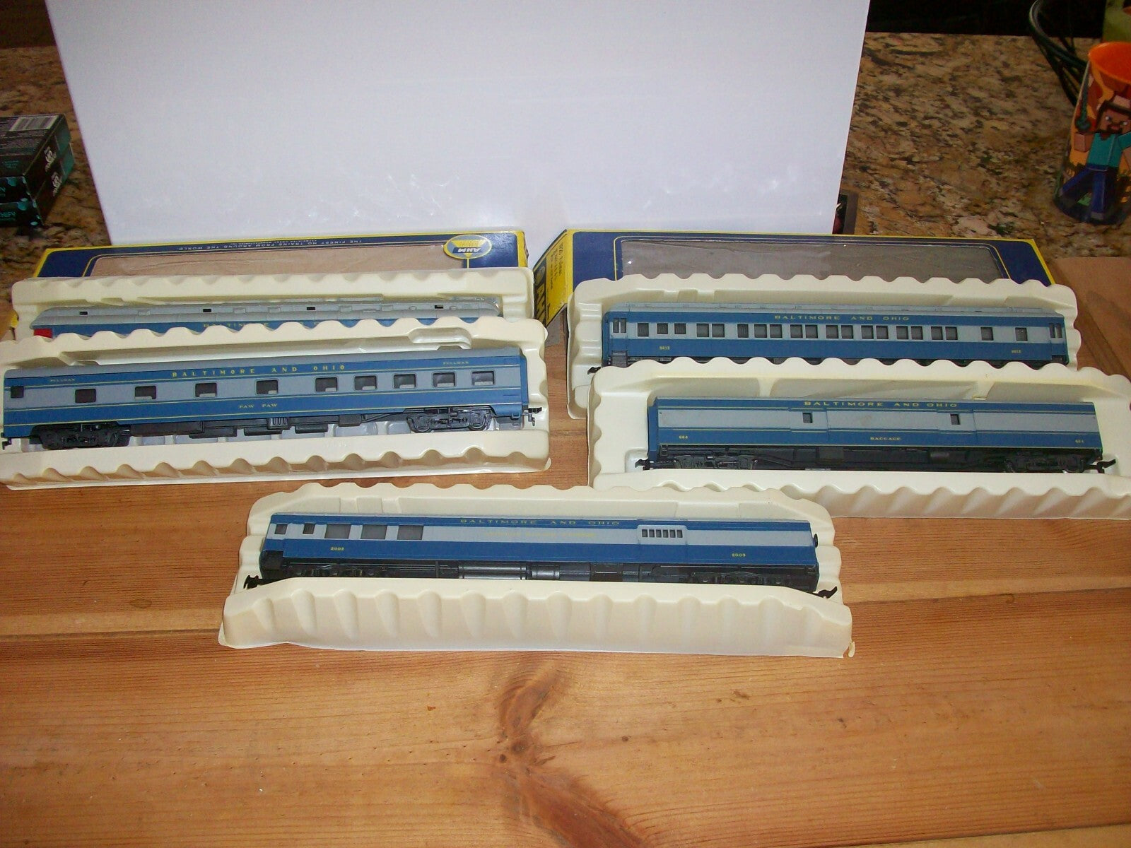 HO Scale (5)Rivarrosi,AHM Passenger Cars Bartimore & Ohio Lot#0398