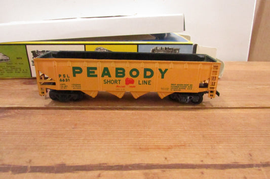 HO Scale AHM 5272E Peabody 4Bay Hopper Car PSL 6631