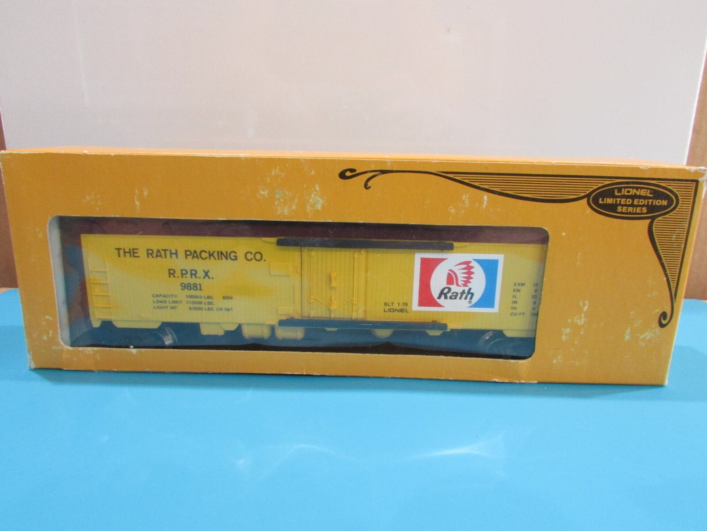 O Scale Lionel 6-9891 Rath Packing Reefer Car Lot#0758