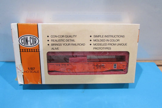 HO Scale Con-Cor 54ft Mill Gondola Rio Grande Lot#2481