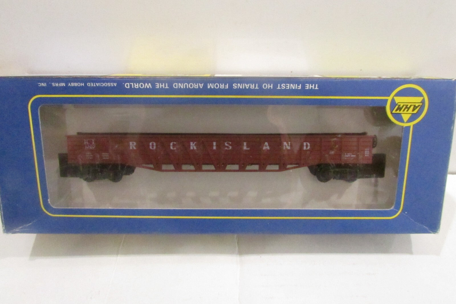 HO Scale AHM 5299F 50ft Outside Braced Gondola Rock Island #1207
